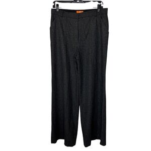 Joe Fresh Charcoal Gray Wool Blend Pants Womens 8 Classic Work Wide Leg Trousers